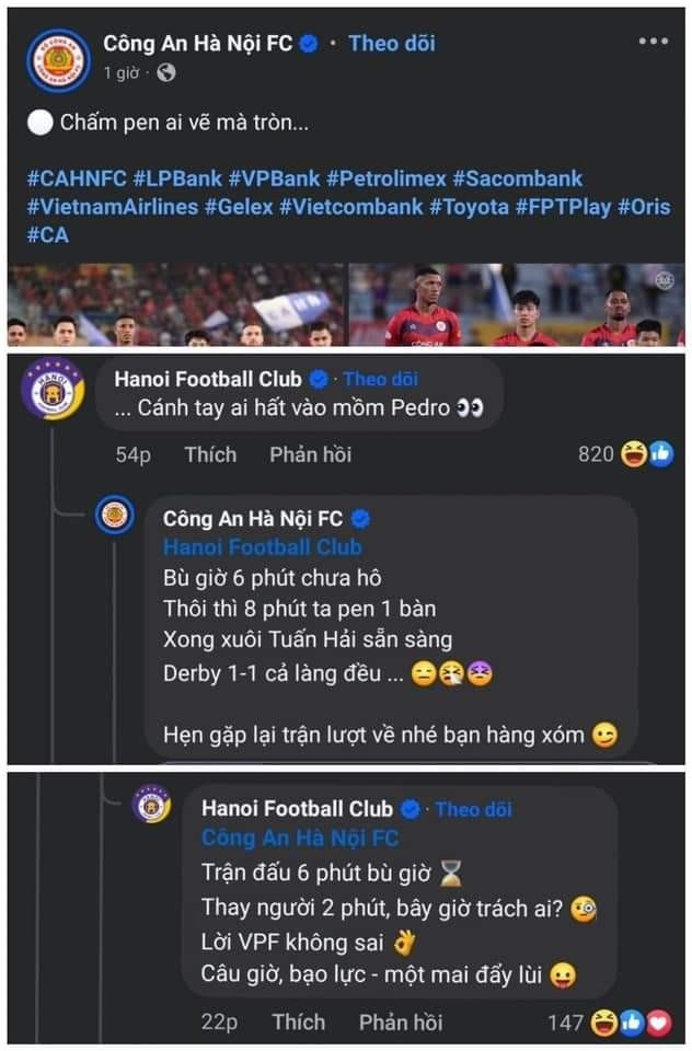 Fanpage Hà Nội FC và CAHN 'va nhau' bằng thơ, tạo nên một cuộc chiến thú vị trên mạng xã hội - Ảnh 1.