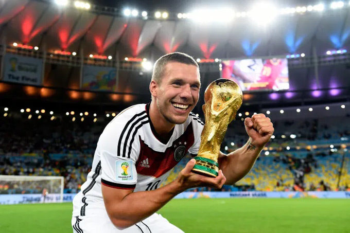 Podolski từng vô địch World Cup 2014