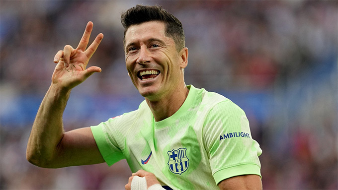 Lewandowski đang có phong độ cao ở Barca