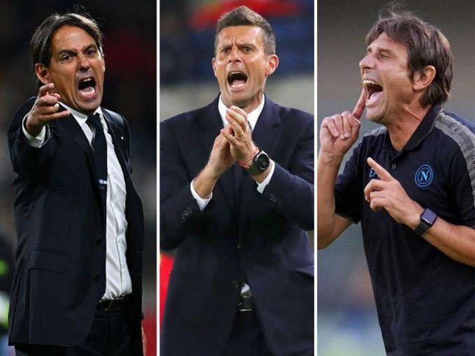 Inzaghi, Motta và Conte đang giữ 3 vị trí cao nhất ở Serie A