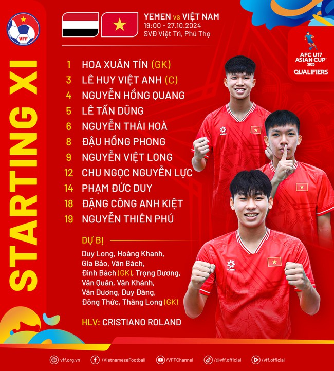 TRỰC TIẾP bóng đá U17 Việt Nam vs Yemen (0-0): Hướng đến ngôi đầu bảng - Ảnh 3.