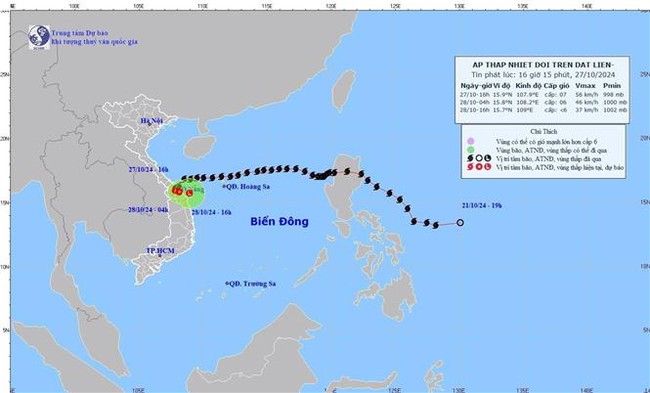 Bão số 6 suy yếu thành áp thấp nhiệt đới - Ảnh 1.