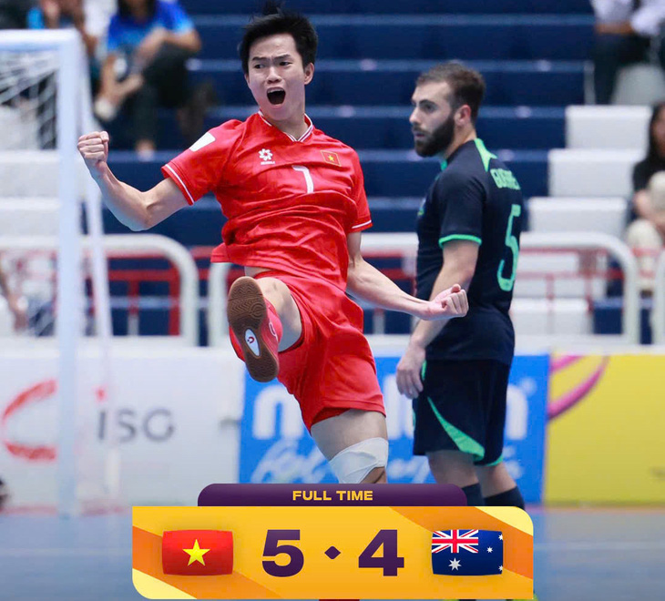 Đá hết 2 hiệp phụ, tuyển futsal Việt Nam mới hạ Úc để vào chung kết - Ảnh 1.