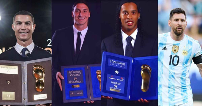 Nhiều danh thủ như Ronaldo, Ibra hay Ronaldinho đều đã giành Golden Foot nhưng Messi thì chưa