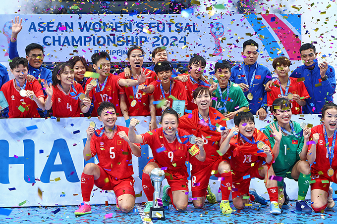 ĐT futsal nữ Việt Nam đăng quang tại giải futsal nữ ĐNÁ 2024