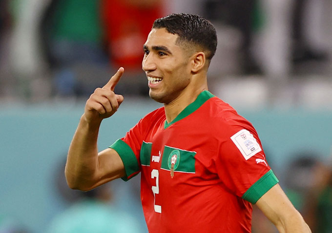 Achraf Hakimi gây ấn tượng ở World Cup 2022