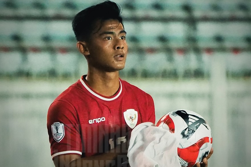 Pratama Arhan giup Indonesia ghi ban tu qua nem bien thuong hieu. anh: Timnas Indonesia