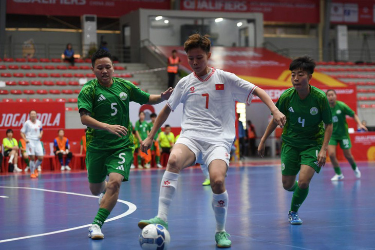 Tuyển futsal nữ Việt Nam thắng kỷ lục 21-0 ở giải châu Á  - Ảnh 1.