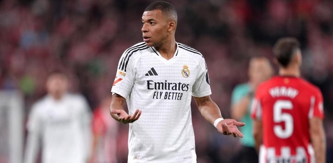 Kylian Mbappe một lần nữa làm buồn lòng các CĐV của Real Madrid