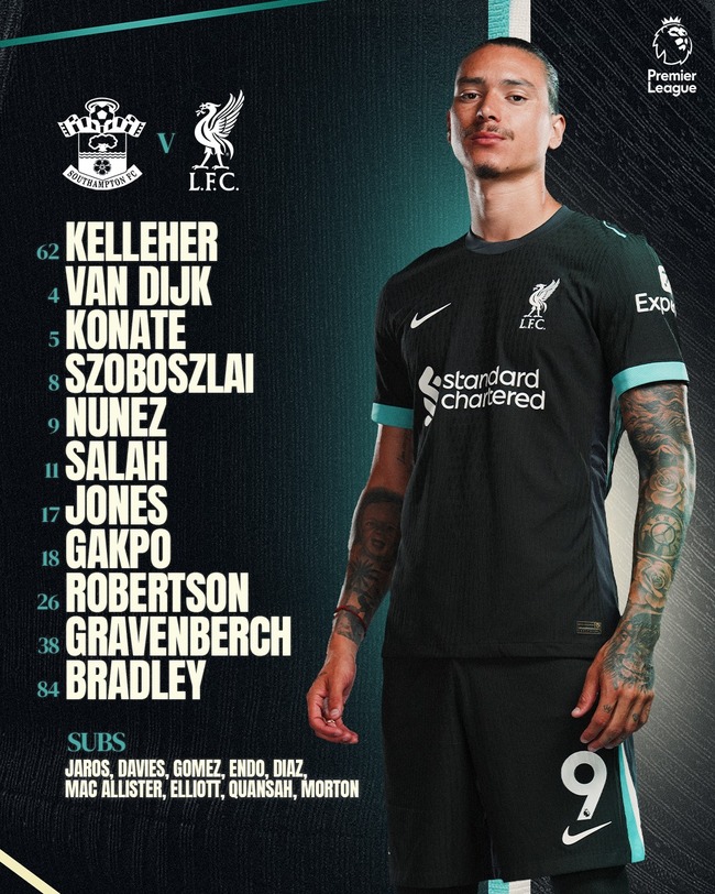 TRỰC TIẾP bóng đá Southampton vs Liverpool: Salah, Gakpo, và Nunez đá chính - Ảnh 2.